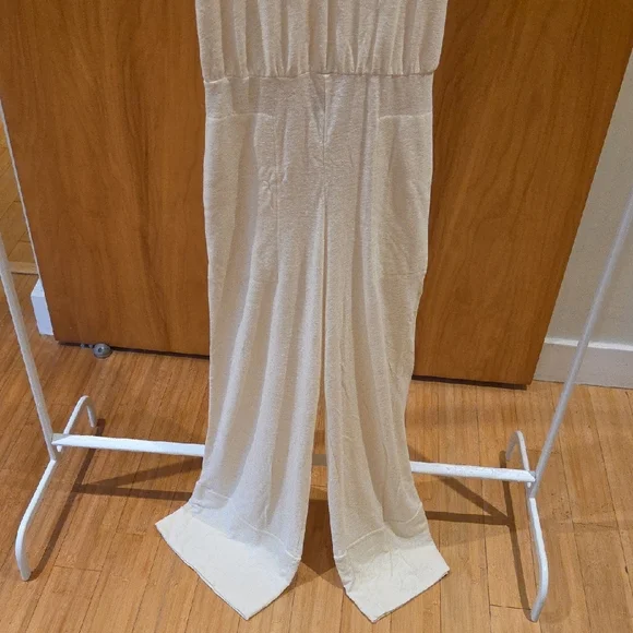 Cream Ruffle Jumpsuit - Picture 7 of 8